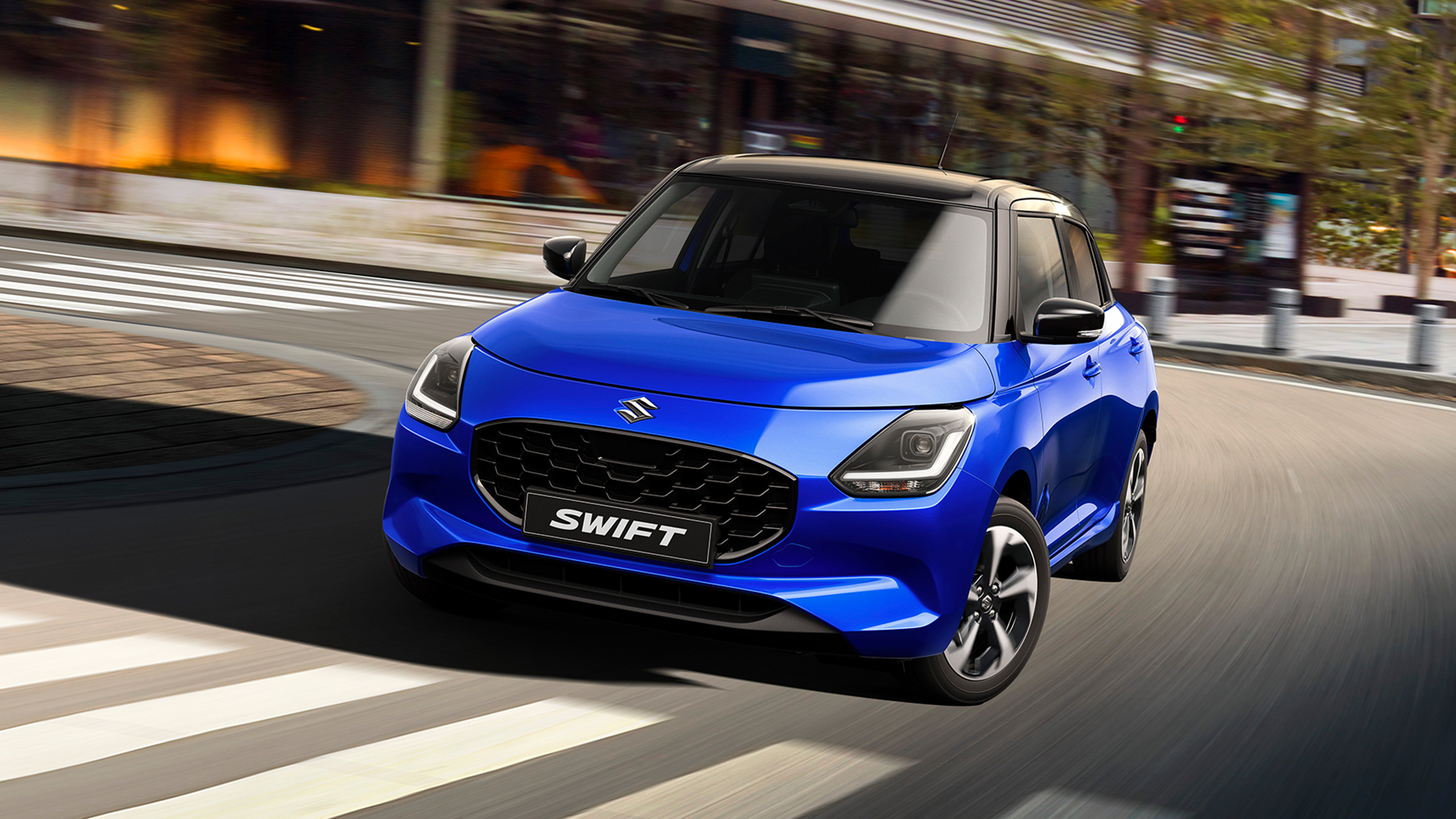 Suzuki Swift Hybrid in dynamischer Frontansicht